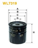 WIX FILTERS WL7319 - Tipo de filtro: Filtro enroscable<br>Altura [mm]: 101<br>Medida de rosca: UNF 3/4" -16<br>Diámetro exterior [mm]: 79<br>Diám. int. 1 [mm]: 69<br>Diám. int. 2[mm]: 62<br>presión apertura válvula de desviación [bar]: 1<br>