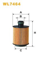 WIX FILTERS WL7464 - para OE N°: UFI<br>Norma de emisiones: Euro 4<br>Tipo de filtro: Cartucho filtrante<br>Altura [mm]: 100<br>Diámetro exterior [mm]: 67<br>Diám. int. 1 [mm]: 22<br>Diám. int. 2[mm]: 28<br>SVHC: No existen sustancias SVHC<br>