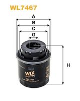 WIX FILTERS WL7467 - Código de motor: BMY<br>Tipo de filtro: Cartucho filtrante<br>Altura [mm]: 73,5<br>Diámetro exterior 1 [mm]: 65,5<br>Diám. int. 1 [mm]: 28<br>Diám. int. 2[mm]: 33<br>SVHC: No existen sustancias SVHC<br>