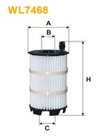 WIX FILTERS WL7468 - Altura [mm]: 129<br>Diámetro exterior [mm]: 65<br>Diámetro exterior 1 [mm]: 69<br>Tipo de filtro: Cartucho filtrante<br>