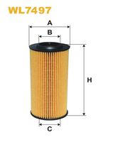 WIX FILTERS WL7497 - Código de motor: D5204T2<br>Código de motor: D5204T3<br>Tipo de filtro: Cartucho filtrante<br>Altura [mm]: 126<br>Diámetro exterior [mm]: 65<br>Diámetro interior [mm]: 32<br>Diám. int. 1 [mm]: 32<br>