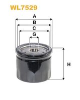 UFI 2348100 - Tipo de filtro: Filtro enroscable<br>Altura [mm]: 57<br>Diámetro exterior [mm]: 76<br>Rosca 1: M20x1,5<br>