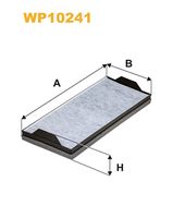 MEAT & DORIA 17252 - Tipo de filtro: Filtro de partículas<br>Versión con carbón activo (art. n.º): CUK 4469<br>Longitud [mm]: 450<br>Ancho [mm]: 193<br>Altura [mm]: 56<br>SVHC: No existen sustancias SVHC<br>