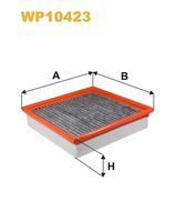 WIX FILTERS WP10423 - Tipo de filtro: Primer filtro<br>Tipo de filtro: Filtro de partículas<br>Longitud [mm]: 271<br>Ancho [mm]: 197<br>Altura [mm]: 21<br>SVHC: No existen sustancias SVHC<br>