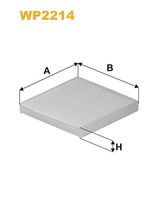 WIX FILTERS WP2214 - Tipo de filtro: Cartucho filtrante<br>Longitud [mm]: 149<br>Ancho [mm]: 148<br>Altura [mm]: 20<br>