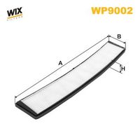 WIX FILTERS WP9002 - para OE N°: 64319071935<br>Tipo de filtro: Filtro de carbón activado<br>