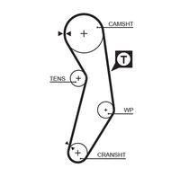 FEBI BILSTEIN 17813 - nº de motor hasta: 9042883<br>Ancho [mm]: 15<br>Número de dientes: 108<br>Correas: con perfil de dientes trpezoidal<br>Peso [kg]: 0,06<br>