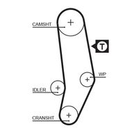 GATES 5035 - Unidades accionadas: Bomba de inyección<br>Nº art. herramienta recomendada: STT-1<br>Material de las bielas: Fibra de vidrio<br>Material de las correas: Policloropreno (Neopreno)<br>Color: negro<br>Número de dientes: 75<br>Ancho [mm]: 20<br>División dientes [mm]: 9,525<br>Longitud [mm]: 714<br>