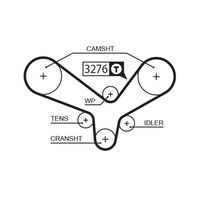 GATES 5344XS - Unidades accionadas: Árbol de levas<br>Variante de equipamiento: HSN<br>Número de dientes: 239<br>Ancho [mm]: 25,4<br>