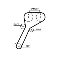 GATES 5651XS - Unidades accionadas: Árbol de levas<br>Variante de equipamiento: HSN<br>para OE N°: WE0112205TT<br>Número de dientes: 103<br>Ancho [mm]: 26,5<br>