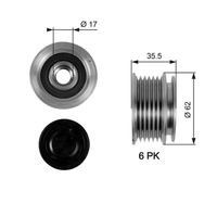 GATES OAP7044 - Código de motor: CDAB<br>Corriente de carga alternador [A]: 180<br>Limitación del fabricante alternador trifásico: BOSCH, VALEO<br>Nº art. herramienta recomendada: GAT4955B<br>Número de canales: 6<br>Diámetro exterior [mm]: 61<br>Diámetro interior [mm]: 17<br>Ancho [mm]: 40<br>