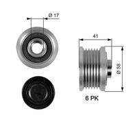 GATES OAP7052 - Corriente de carga alternador [A]: 100<br>Equipamiento de vehículo: para vehículos sin aire acondicionado<br>Equipamiento de vehículo: para vehículos sin climatizador automático<br>Zonas climáticas: no para zonas con clima frío<br>Corriente de carga alternador [A]: 120<br>Equipamiento de vehículo: para vehículos con climatizador<br>Equipamiento de vehículo: para vehículos con sistema Start&Stop<br>Ancho [mm]: 40,7<br>Diámetro exterior [mm]: 53,9<br>Número de nervaduras: 6<br>Peso [kg]: 0,45<br>Artículo complementario / información complementaria 2: con tapa<br>