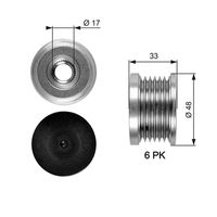 GATES OAP7054 - Rueda libre alternador - DriveAlign™