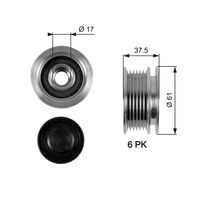 GATES OAP7072 - Rueda libre alternador