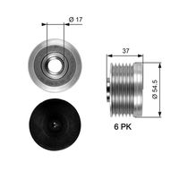 GATES OAP7034 - Rueda libre alternador - DriveAlign™