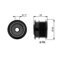 GATES OAP7083 - Rueda libre alternador