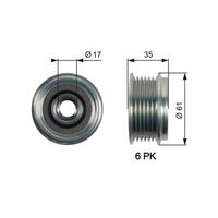 GATES OAP7166 - Rueda libre alternador - DriveAlign™