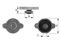 GATES RC232 - Tapón, depósito de refrigerante