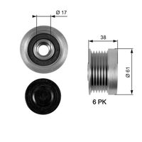 GATES OAP7036 - Rueda libre alternador