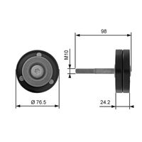 GATES T36232 - Código de motor: BXV<br>Unidades accionadas: Alternador<br>Variante de equipamiento: BXV<br>para OE N°: 03D145276D<br>poleas - Ø [mm]: 75,8<br>Altura 1 [mm]: 24,2<br>Altura 2 [mm]: 24,9<br>Peso [kg]: 0,4<br>