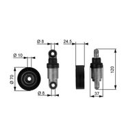 GATES T38244 - Polea tensora, correa poli V - DriveAlign™