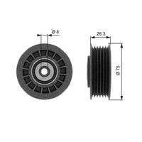 GATES T38092 - Polea tensora, correa poli V