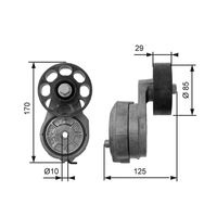 GATES T38425 - Tensor de correa, correa poli V - DriveAlign™