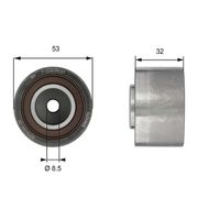 GATES T42179 - Código de motor: B 6294 T<br>para OE N°: 1275409<br>Diámetro [mm]: 53<br>Ancho [mm]: 32<br>para artículo nr.: TBK437<br>para artículo nr.: TBK438<br>para artículo nr.: TBK458<br>