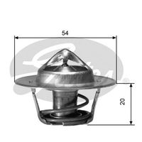 GATES TH00182G4 - Temperatura de abertura [°C]: 86<br>Artículo complementario/Información complementaria: con junta<br>Diámetro 1 [mm]: 54,0<br>Altura 1 [mm]: 22,5<br>