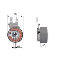 GATES T43173 - Polea tensora, correa dentada - PowerGrip™