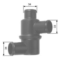 GATES TH14580 - Temperatura de abertura [°C]: 83<br>Artículo complementario/Información complementaria: con juntas<br>