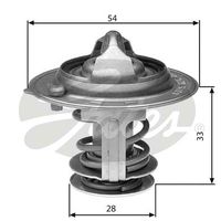 GATES TH29888G1 - Temperatura de abertura [°C]: 88<br>Diámetro exterior [mm]: 54<br>Peso [kg]: 0,110<br>Artículo complementario / información complementaria 2: con junta tórica<br>Artículo complementario/Información complementaria: con junta<br>