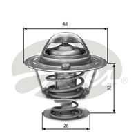 GATES TH32576G1 - Termostato, refrigerante