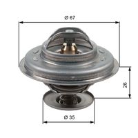 GATES TH11687G1 - Termostato, refrigerante
