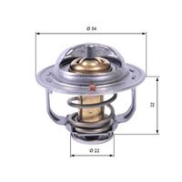 GATES TH42589G1 - Temperatura de abertura [°C]: 89<br>Diámetro exterior [mm]: 54<br>Peso [kg]: 0,121<br>Artículo complementario/Información complementaria: con junta<br>