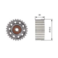 GATES T42100 - Polea inversión/guía, correa distribución - PowerGrip™