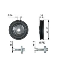 GATES TVD1007A - Polea, cigüeñal - DriveAlign™