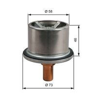 GATES TH51287G1 - Termostato, refrigerante