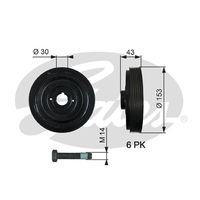 GATES TVD1005A - Polea, cigüeñal - DriveAlign™