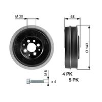 GATES TVD1015A - Polea, cigüeñal - DriveAlign™