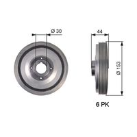 GATES TVD1067 - Polea, cigüeñal - DriveAlign™