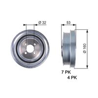 GATES TVD1079 - Polea, cigüeñal - DriveAlign™