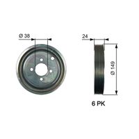 GATES TVD1099 - Polea, cigüeñal - DriveAlign™