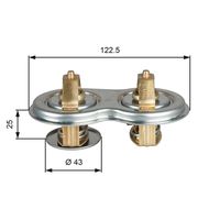 GATES TH5218087G1 - Termostato, refrigerante