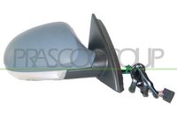 PRASCO VG0547313 - Lado de montaje: izquierda<br>Vehículo con dirección a la izquierda / derecha: para vehic. dirección izquierda<br>Función de las luces: con luz intermitente<br>Retrovisor exterior/interiror: sin cristal<br>Artículo complementario / información complementaria 2: sin caperuza<br>Color: negro<br>Tipo de servicio: eléctrico<br>Retrovisor exterior/interiror: calefactable<br>Calidad: O.E. (Original)<br>