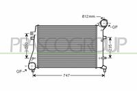 NRF 30199 - Material aletas refrigeradoras: Aluminio<br>Tipo de refrigeración: refrigerado por aire<br>Profundidad de red [mm]: 32<br>Longitud de red [mm]: 617<br>Ancho de red [mm]: 407<br>Material depósitos de agua (radiador): Plástico<br>Tipo radiador: Aletas refrigeración soldadas<br>