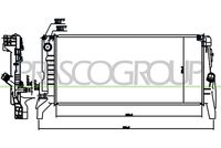 NRF 550310 - Lado de montaje: Delante, izquierda<br>Calefacción / Refrigeración: radiador adicional<br>Material: Aluminio<br>Longitud de red [mm]: 195<br>Ancho de red [mm]: 202<br>Profundidad de red [mm]: 26<br>Tipo radiador: Aletas refrigeración soldadas<br>