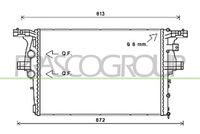 NRF 58430 - Clase de caja de cambios: Caja de cambios manual<br>Material aletas refrigeradoras: Aluminio<br>Profundidad de red [mm]: 32<br>Longitud de red [mm]: 640<br>Ancho de red [mm]: 442<br>Ø entrada [mm]: 38,5<br>Ø salida [mm]: 38,5<br>Tipo radiador: Aletas refrigeración soldadas<br>Artículo complementario / información complementaria 2: sin depósito de compensación<br>Artículo complementario / información complementaria 2: sin bastidor<br>Artículo complementario/Información complementaria: sin junta<br>Material depósitos de agua (radiador): Plástico<br>