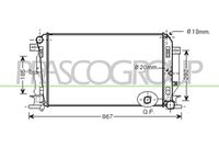 NRF 53885A - Clase de caja de cambios: Caja de cambios manual<br>Material: Aluminio<br>Longitud de red [mm]: 680<br>Ancho de red [mm]: 408<br>Profundidad de red [mm]: 28<br>Artículo complementario / información complementaria 2: con piezas de montaje<br>Tipo radiador: Aletas refrigeración soldadas<br>