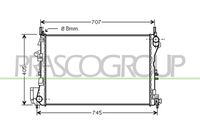 NRF 58203A - Material: Aluminio<br>Longitud de red [mm]: 649<br>Ancho de red [mm]: 403<br>Profundidad de red [mm]: 18<br>Artículo complementario / información complementaria 2: con piezas de montaje<br>Tipo radiador: Aletas refrigeración soldadas<br>